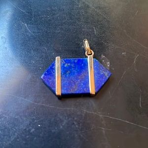 Vintage Lapis Pendent in 14k
